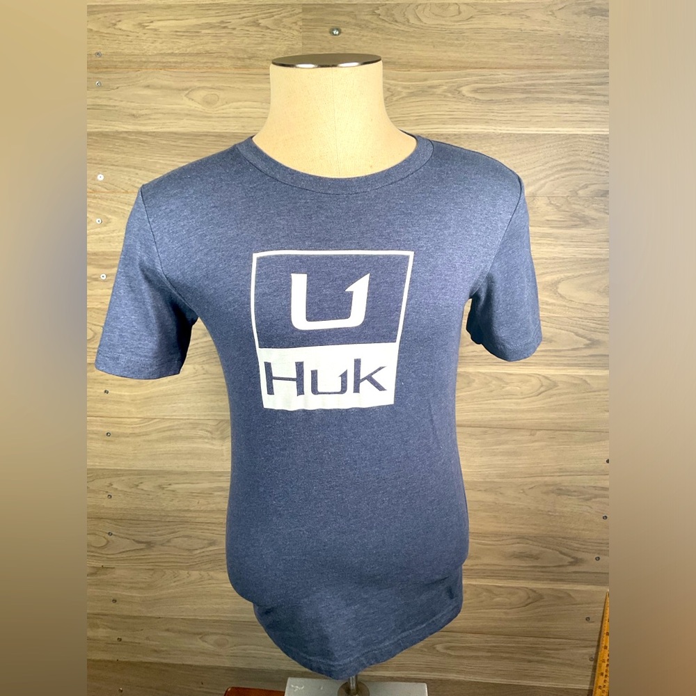 Huk Logo Callout Short Sleeve Cotton Blend T-Shirt/Tee, Men's Small